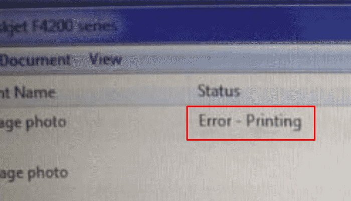 Lỗi Error Printing là gì?